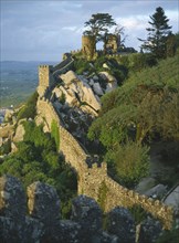 PORTUGAL, Lisboa, Sintra, Castelo dos Mouros.  Fortifications of eighth century Moorish castle