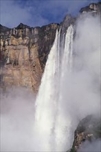 VENEZUELA, Bolivar State, Canaima national park, Angel Falls the worlds highest waterfalls.