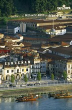 PORTUGAL, Porto, Oporto, "Vila Nova de Gaia port lodges or armazens of Croft, Delaforce and