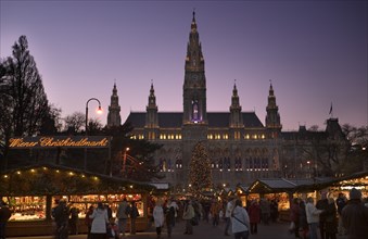 AUSTRIA, Lower Austria, Vienna, The Rathaus Christmas Market.