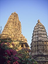 INDIA , Madhya Pradesh, Khajuraho, Laksmana Hindu Temple built between 950-1050 during the Chandela
