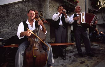 CROATIA, Istria, Buzet, "Buzet Subotina festival/musicians