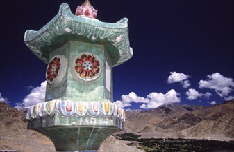 INDIA, Ladakh, Leh, "View from Shanti Stupa