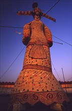 INDIA, Rajasthan, Udaipur, "Dussehra festival/effigy of Ravana the ten day Dussehra festival is one