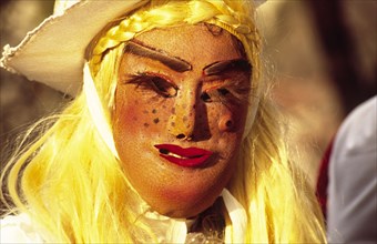 CROATIA, Kvarner, Rijeka, "Mask carnival, Gypsy accompanying Zvoncari pronounced Zvon-charee, the