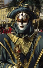 CROATIA, Kvarner, Rijeka, "Mask carnival Venetian style mask. The Rijeka carnival held on the