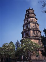 VIETNAM, Central, Hue, Thien Mu pagoda.