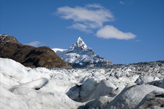 CHILE, Southern Patagonia, Glacier Chico, View of Glacier Chico with unnamed peak in background.