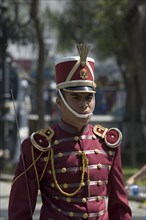 VENEZUELA, Caracas , "Ceremonial soldier in parade dress, Plaza Boliva "