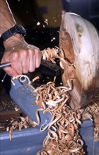 USA, New Hampshire, Craft, Jack Gettens wood turning