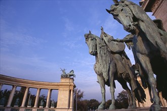 HUNGARY, Budapest, Heroes  Square erected to mark the 1000th anniversary of the Magyar conquest.