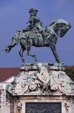 HUNGARY, Budapest, Equestrian statue of Prince Eugene of Savoy  commander of the army that