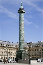 FRANCE, Ile de France, Paris, Napoleon's statue in Place Vendome on top of a column modelled on