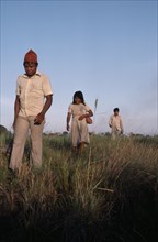 COLOMBIA, Casanare, Llanos Orientales, Cuiva Indians  recently contacted  now clothed  returning to