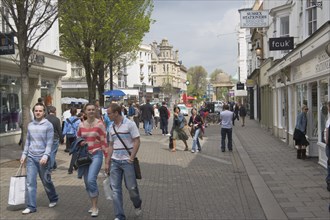 ENGLAND, East Sussex, Brighton, Shoppers in East street.