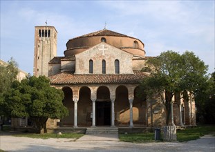 ITALY, Veneto, Venice, The 12th Century church of Santa Fosca on the deserted lagoon island of