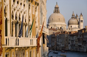 ITALY, Veneto, Venice, The Baroque church of Santa Maria della Salute on the Grand Canal. The