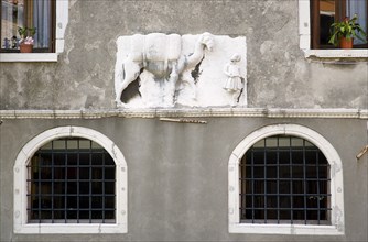 ITALY, Veneto, Venice, "he camel bas relief on the house of the three Mori, the Mastelli brothers,