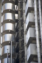 ENGLAND, London, Detail of the Exterior of  the Lloyds of London building designed by Arhitect Sir