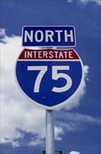 USA, Florida, Transport, Interstate 75 traffic sign