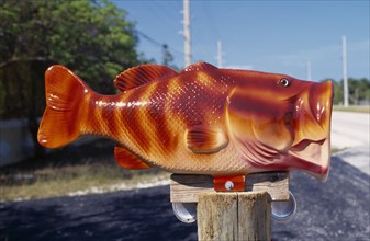 USA, Florida,  Fish mailbox