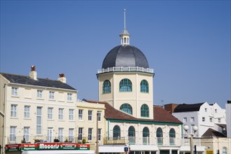 ENGLAND, West Sussex, Worthing, Marine Parade. The Dome Cinema exterior. Grade II listed building.