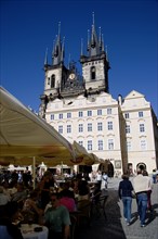 CZECH REPUBLIC, Bohemia, Prague, The Old Town Square with the Church of Our Lady before Tyn.