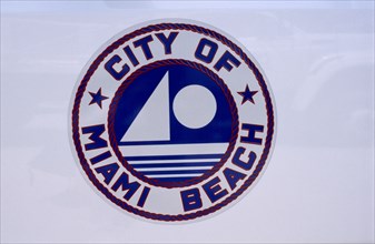 USA, Florida, Miami, City of Miami Beach emblem