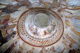 BULGARIA, Kazanlak, "Reproduction ceiling fresco, Thracian Tomb Museum."