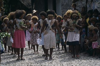 PACIFIC ISLANDS, Melanesia, Solomon Islands, "Malaita Province, Lau Lagoon, Foueda Island.  Dance