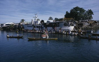 PACIFIC ISLANDS, Melanesia, Solomon Islands, "Malaita Province, Lau Lagoon. Weekly boat service