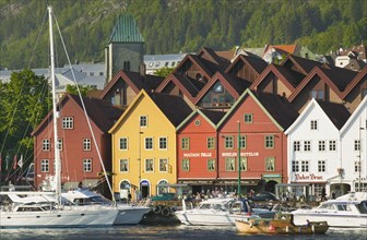 NORWAY, Bergen, "View across Vagen of Bryggen, the old medieval quarter of the city. Jon Hicks."