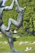 NORWAY, Oslo, Statue by Gustav Vigeland in Vigeland Park.