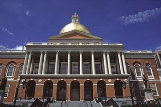 USA, Massachusetts, Boston, "State House, designed by Charles Bulfinch"