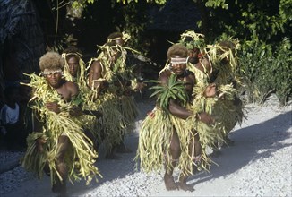 PACIFIC ISLANDS, Melanesia, Solomon Islands, "Malaita Province, Lau Lagoon, Foueda Island.  Men in