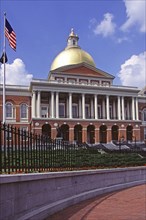 USA, Massachusetts, Boston, "State House, designed by Charles Bulfinch"