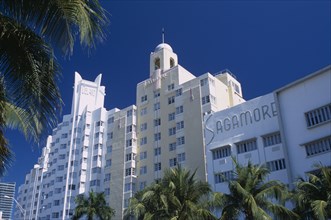 USA, Florida, Miami, "South Beach. Collins Avenue. The Delano, The National and The Sagamore Hotel