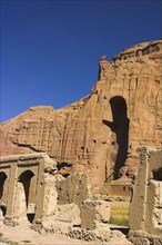 AFGHANISTAN, Bamiyan Province, Bamiyan , Remains of bazzar which was destroyed by the Taliban