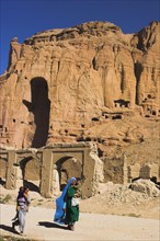 AFGHANISTAN, Bamiyan Province, Bamiyan , Remains of bazzar which was destroyed by the Taliban