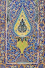 AFGHANISTAN, Herat, Detail of tile work in courtyard of Friday Mosque or Masjet-eJam Originally