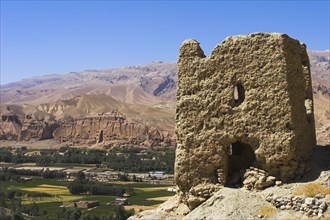 AFGHANISTAN, Bamiyan Province, Bamiyan , Ruined citadel of Shahr-e-Gholgola known as City of the