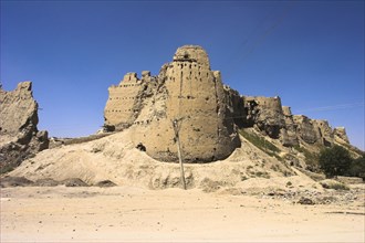 AFGHANISTAN, Ghazni, Ancient walls of Citadel destroyed during First Anglo Afghan war since rebuilt