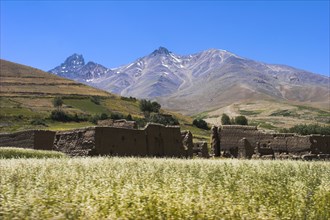 AFGHANISTAN, Hajigak pass, "Between Kabul and Bamiyan, farm house near the Hajigak pass "