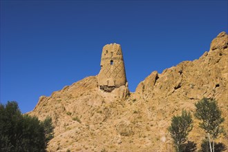 AFGHANISTAN, Bamiyan Province, Bamiyan, "Kakrak valley, watchtower at ruins which were once the