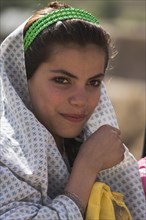 AFGHANISTAN, Ghor Province, Pal-Kotal-i-Guk, "Aimaq nomad camp, Aimaq woman