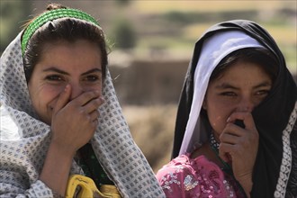 AFGHANISTAN, Ghor Province, Pal-Kotal-i-Guk, "Aimaq nomad camp, Aimaq women