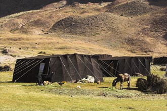 AFGHANISTAN, Ghor Province, Pal-Kotal-i-Guk, "Aimaq nomad camp