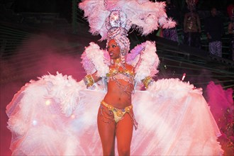 CUBA, Havana, "Dancer performing at La Tropicana nightclub, "