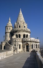 HUNGARY, Budapest, "Castle Hill District,  Trinity Square, Fishermens Bastion,"