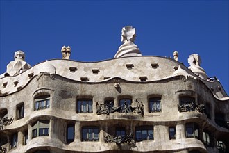 SPAIN, Catalonia, Barcelona, "Casa Mila, La Pedrera. Gaudi"